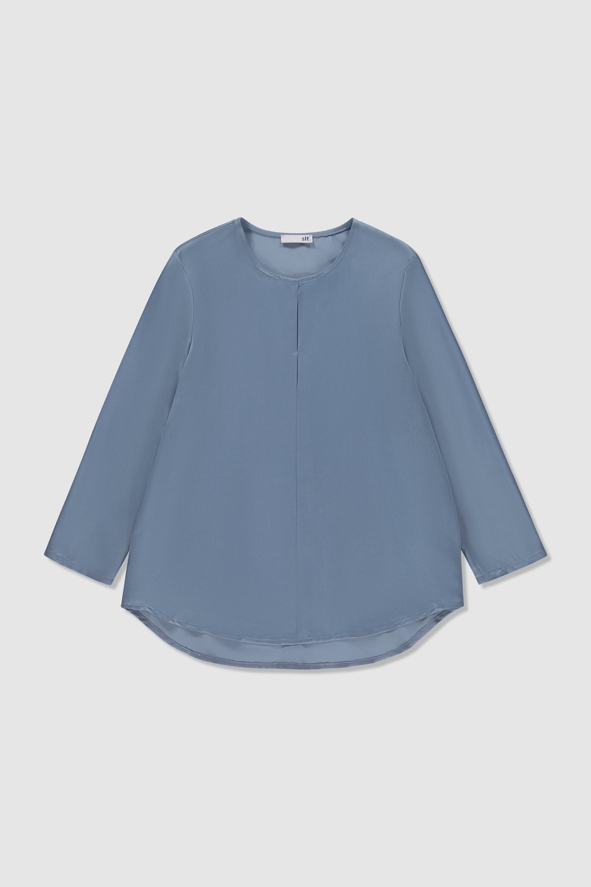 HÉLÉNIE. Straight blouse with two slits. Plain natural color